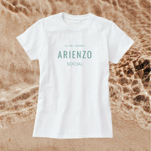 T-shirt Marque Retro Turquoise Social Media Influencer