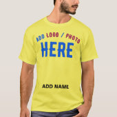 T-SHIRT MARQUE VÉRIFIÉE JAUNE CLAIR ET MODERNE (Devant)