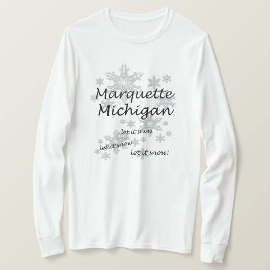T-shirt Marquette Michigan Snowflake Dames (Design devant)