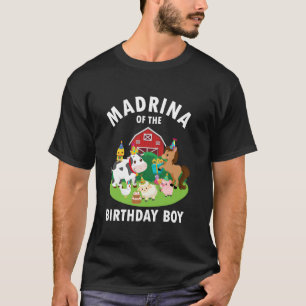 T-shirt Marraine du garçon d'anniversaire Ferme Animaux Fe
