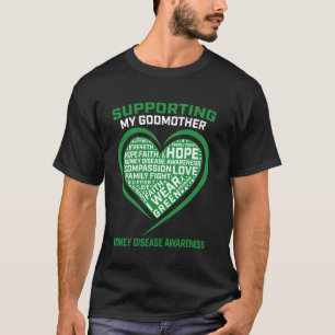 T-shirt Marraine Ruban Vert Maladie Rénale Sensibilisation