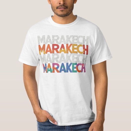 T-shirt Marrakech : Les couleurs du Maroc (Devant)