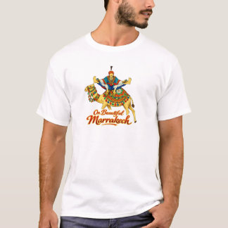 T-shirt Marrakech Maroc Design Vibrant Voyage Art