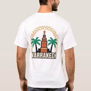 T-shirt Marrakech Marokko, palmboom en architectuu