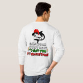 T-shirt marrant requin de noël mignon (Dos entier)