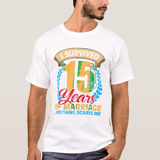 T-shirt Married for 15 years (Devant)