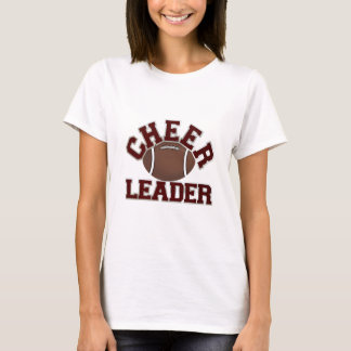 T-shirt marron de pom-pom girl du football