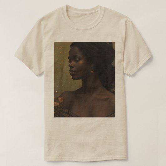 T-shirt Marron Féminin Doux (Design devant)