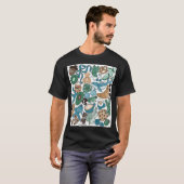 T-shirt Marron, Vert, et Bleu (Devant entier)