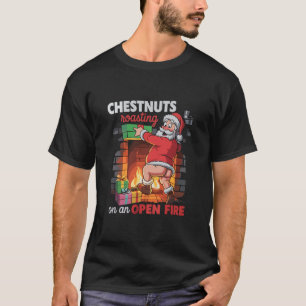 T-shirt Marrons de poitrine qui rôtissent drôle sale Père