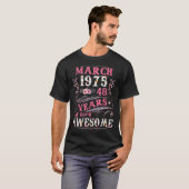 T-shirt Mars 1975 48e anniversaire 48 ans (Devant entier)