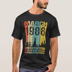 T-shirt Mars 1986 36 Ans D'Être Impressionnant