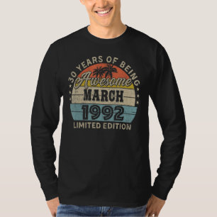 T-shirt Mars 1992 30 Ans D'Être Impressionnant