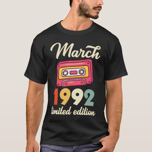 T-shirt Mars 1992 31 Ans Joyeux Anniversaire Pour Moi (Devant)