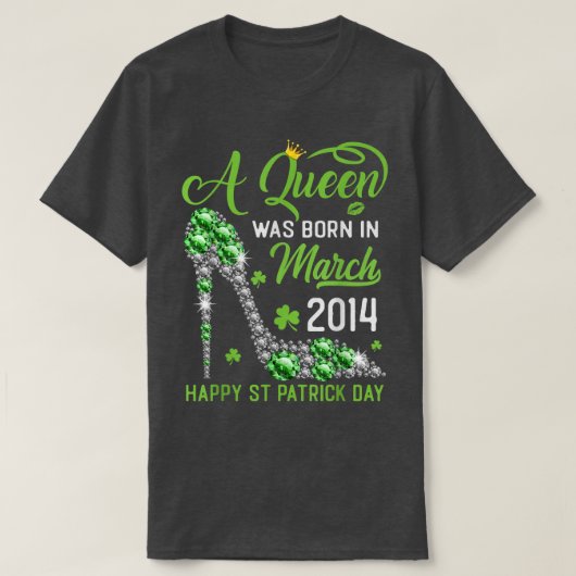 T-shirt Mars 2014 9e anniversaire Joyeux St Patrick's Day (Design devant)