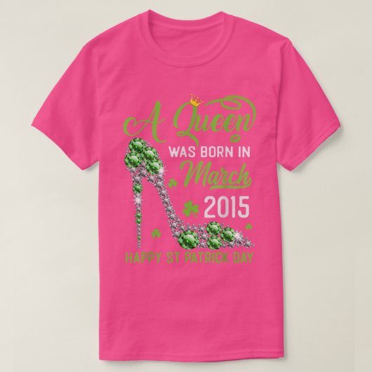 T-shirt Mars 2015 8e anniversaire Joyeux St Patrick's Day  (Design devant)