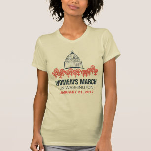 T-shirt Mars des femmes sur la solidarité de Washington