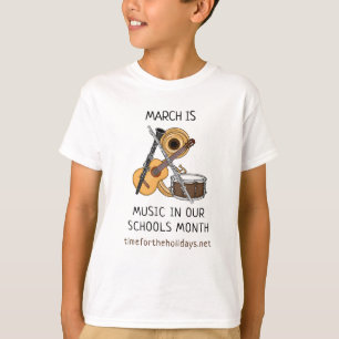T-shirt Mars est la musique dans nos écoles Mois
