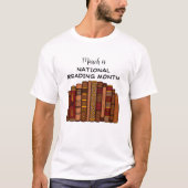 T-shirt Mars est le mois national de la lecture (Devant)