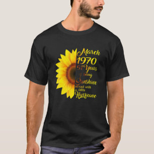 T-shirt Mars Fille 1970 T 51 Ans 51E Anniversaire Cadeau