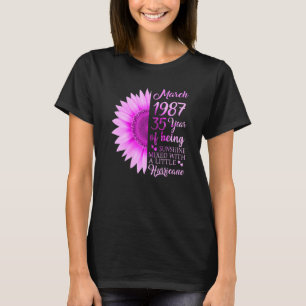 T-shirt Mars Fille 1987 35 ans 35e anniversaire