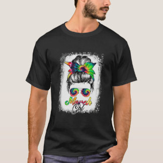 T-shirt Mars Fille Anniversaire Pour Femmes Lunettes Messy