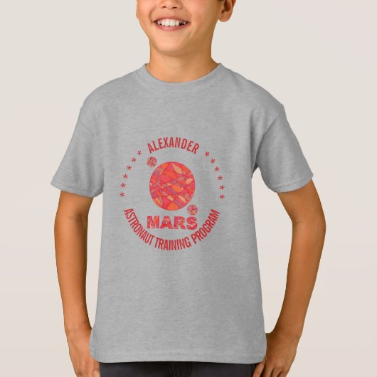 T-shirt Mars La planète rouge Geek spatial Système solaire (Devant)