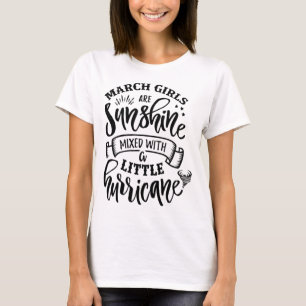 T-shirt Mars Les Filles Sont Soleil Mélange Petit Ouragan