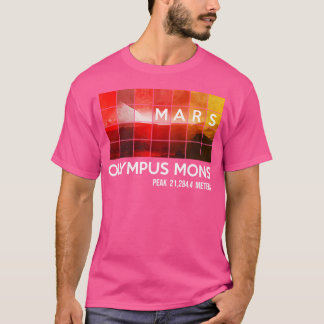 T-shirt Mars Mission Espace Voyage Olympus Mons Astronomie