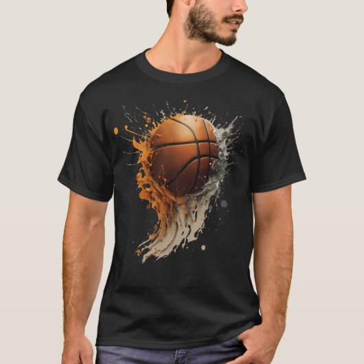 T-shirt Mars Mois Du Basket-Ball De Folie. (Devant)