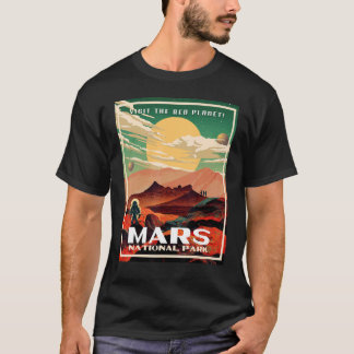 T-shirt Mars National Park Vintage Retro Park Poster Style