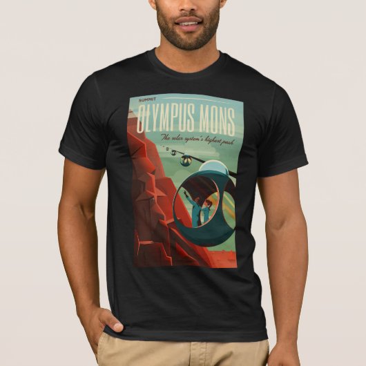 T-shirt Mars Olympus Mons Système solaire Volcano le plus  (Devant)