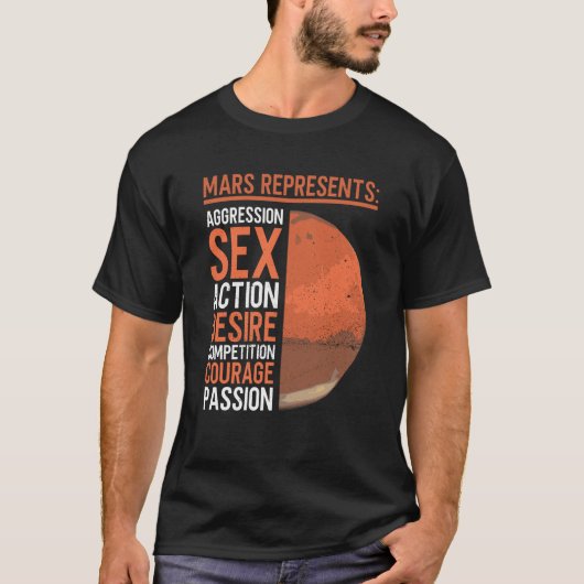 T-shirt Mars Planet Astrology Mars Spirituality (Devant)