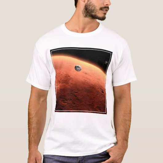 T-shirt Mars Science Laboratory approchant Mars. (Devant)