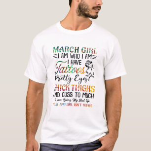 T-shirt Mars Tatouages Fille Jolies Yeux Épais Cuisse Horo