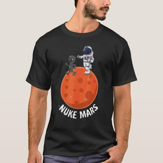 T-shirt Mars Tee Système Solaire Planète Nuke Mars (Devant)
