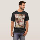 T-shirt Marsala Marsala Marsala Motif en Carrelage (Devant entier)