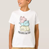 T-shirt Marsh-meow-low Funny Chat Marshmallow Pun (Devant)