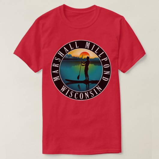 T-shirt Marshall Millpond Wisconsin Paddleboard (Design devant)