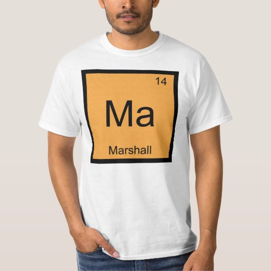 T-shirt Marshall Nom Chimie Élément Tableau Périodique (Devant)