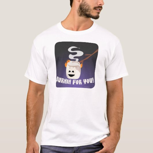 T-shirt Marshmallow Burnin Pour Vous Amusant Cartographie (Devant)