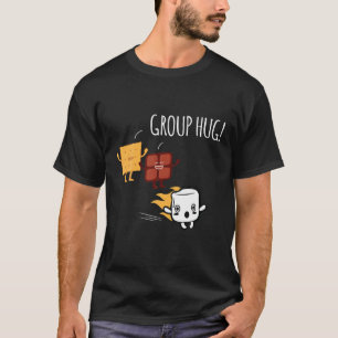 T-shirt Marshmallow Camping Groupe de torréfaction Hug