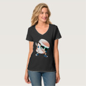 T-shirt Marshmallow de danse mignonne Dabbing graphique de (Devant entier)
