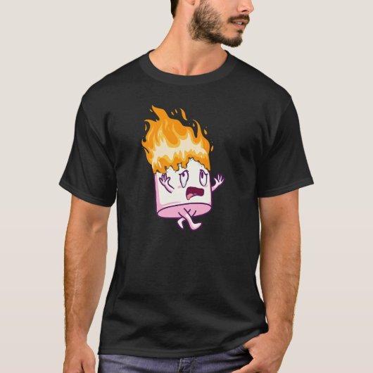 T-shirt Marshmallow Sur Feu S'mores Camping Feu de Campagn (Devant)