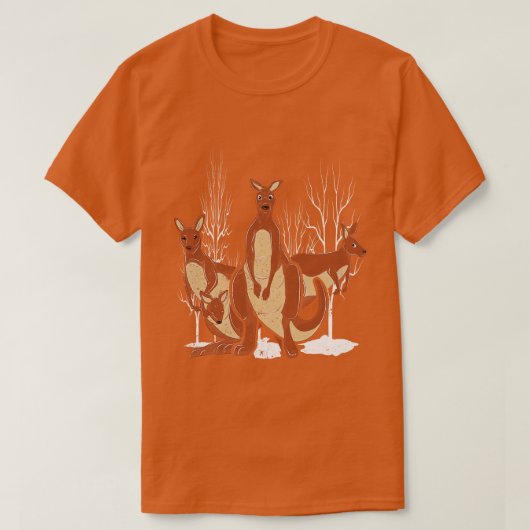 T-shirt Marsupial Australie Backpacker Zoo Animal Kangaroo (Design devant)