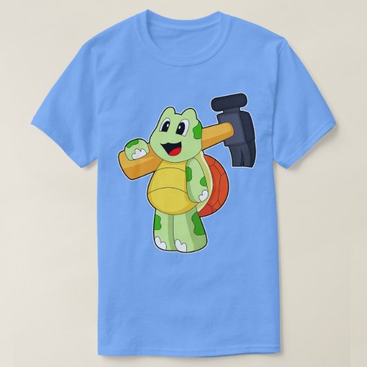 T-shirt Marteau de bricoleur Tortue (Design devant)