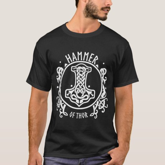 T-shirt Marteau de Thor Mjolnir noeud celtique scandinave (Devant)
