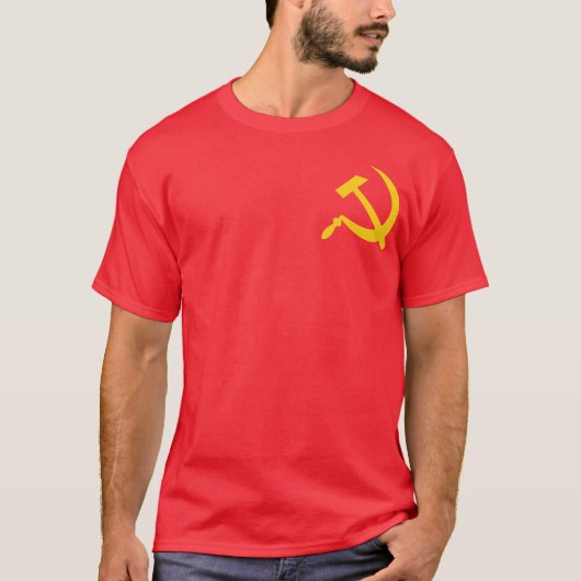 T-shirt Marteau et faucille communistes (Devant)