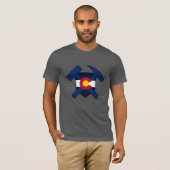 T-shirt Marteaux de géologue avec drapeau de l'État du Col (Devant entier)