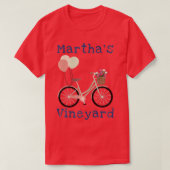 T-shirt Marthas Vineyard Cape Cod Summer Vacation Bicycle (Design devant)